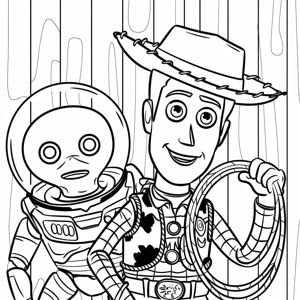 Dibujos de Dibujar Toy Story en niños para colorear