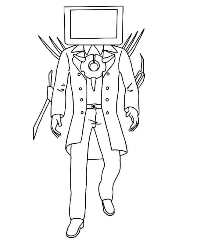 Dibujos de Dibujar TV Man 1 para colorear