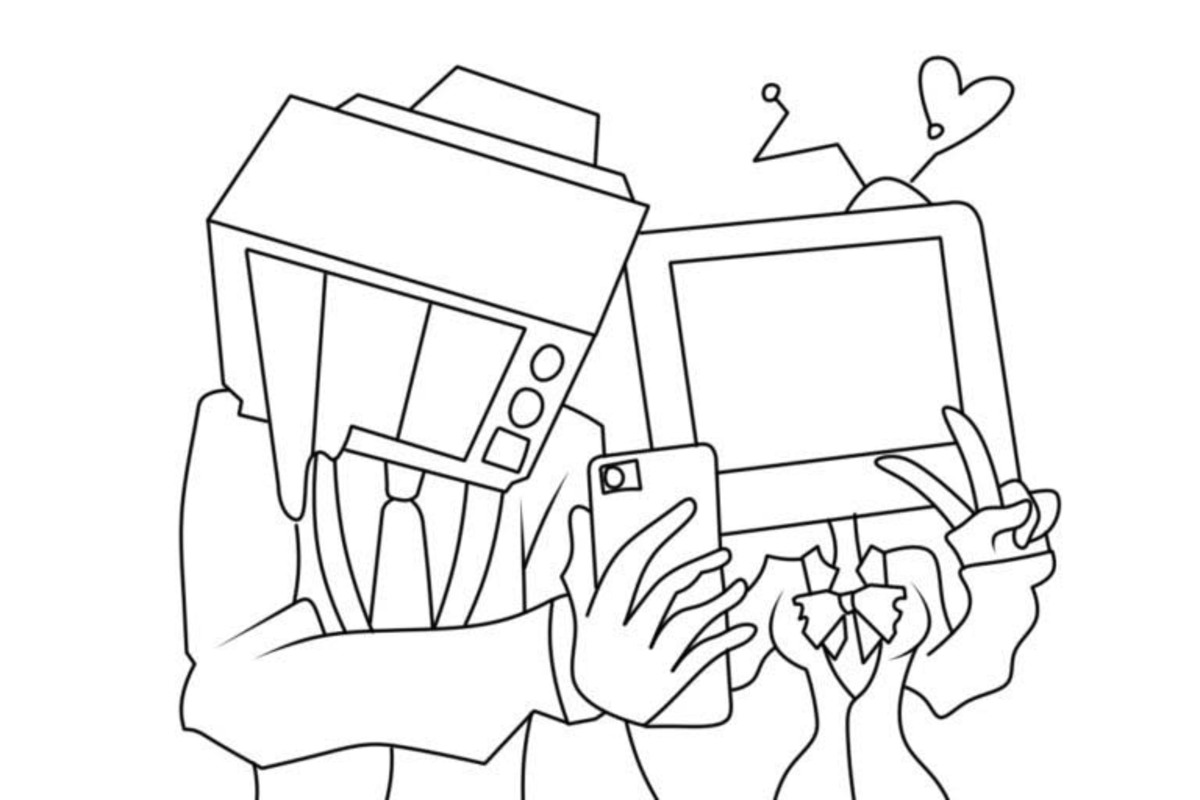 Dibujos de Dibujar TV Man Básico en niños para colorear