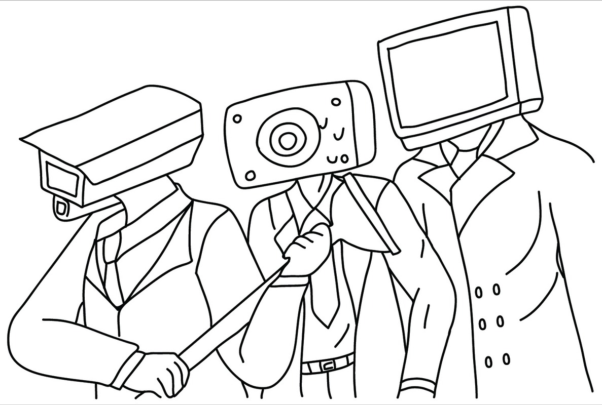 Dibujos de Dibujar TV Man básico para colorear