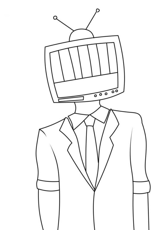 Dibujos de Dibujar TV Man en niños para colorear