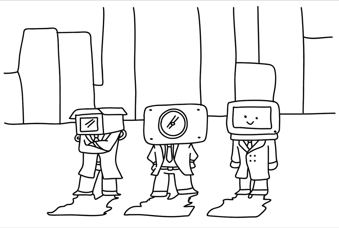 Dibujos de Dibujar TV Man fácil para colorear
