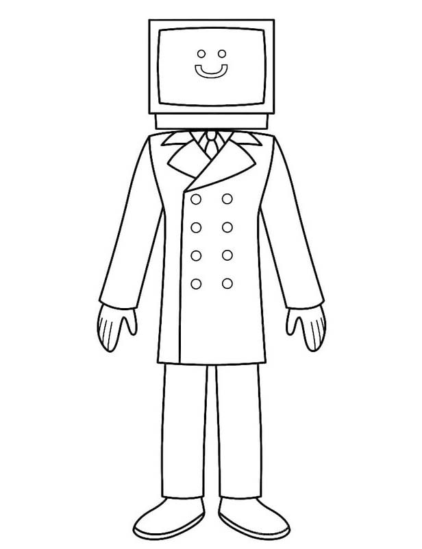 Dibujos de Dibujar TV Man imprimible gratis para colorear