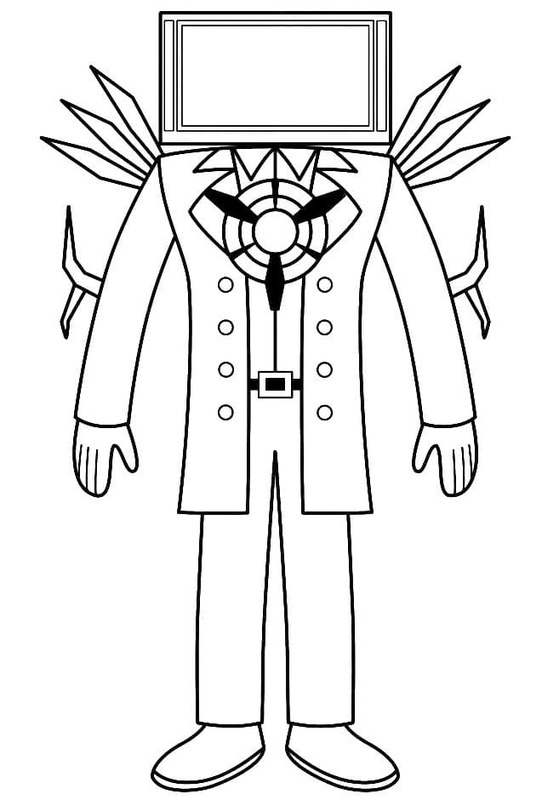 Dibujos de Dibujar TV Man imprimible para colorear