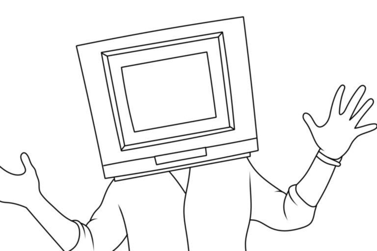 Dibujos de Dibujar TV Man Imprimible para niños para colorear