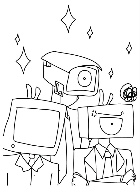 Dibujos de Dibujar TV Man lindo para colorear