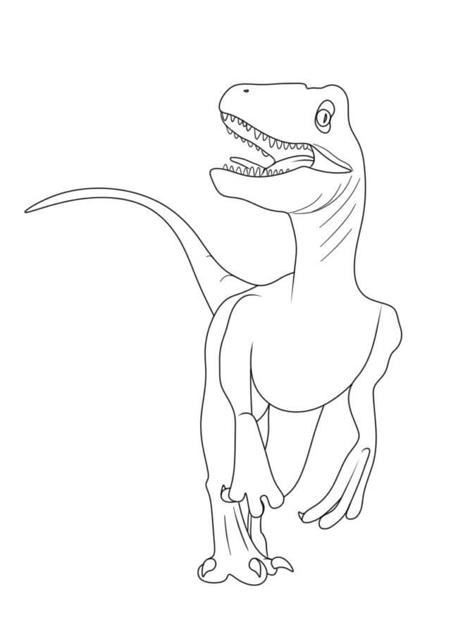 Dibujos de Dibujar un buen Velociraptor para colorear