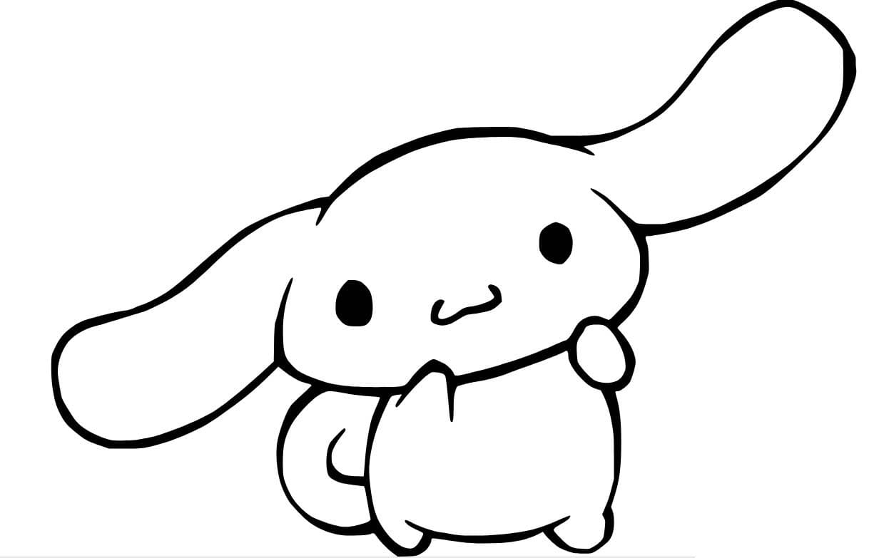 Dibujos de Dibujar un Cinnamoroll fácil para colorear