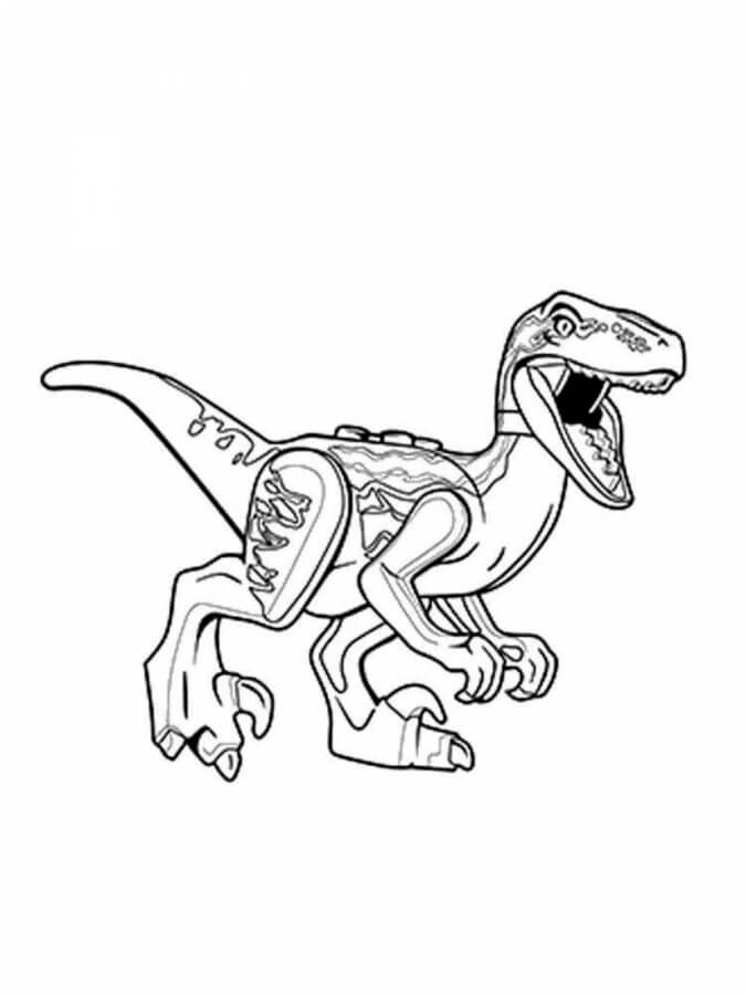 Dibujar un Velociraptor de Lego para colorir