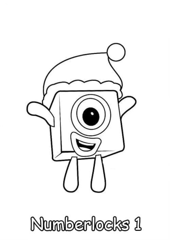 Dibujos de Dibujar uno Numberblocks para colorear