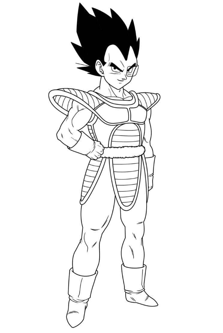 Dibujar Vegeta 2 para colorir