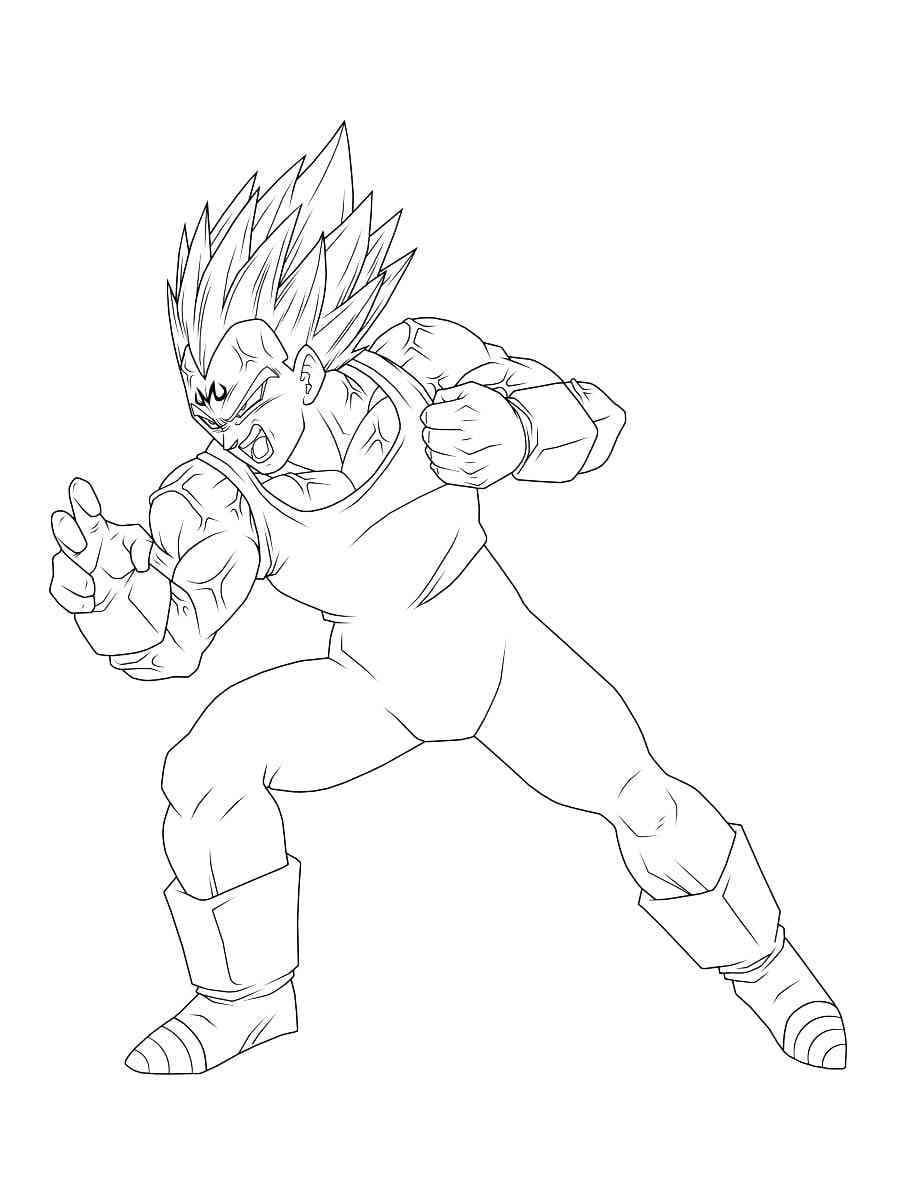 Dibujar Vegeta 4 para colorir