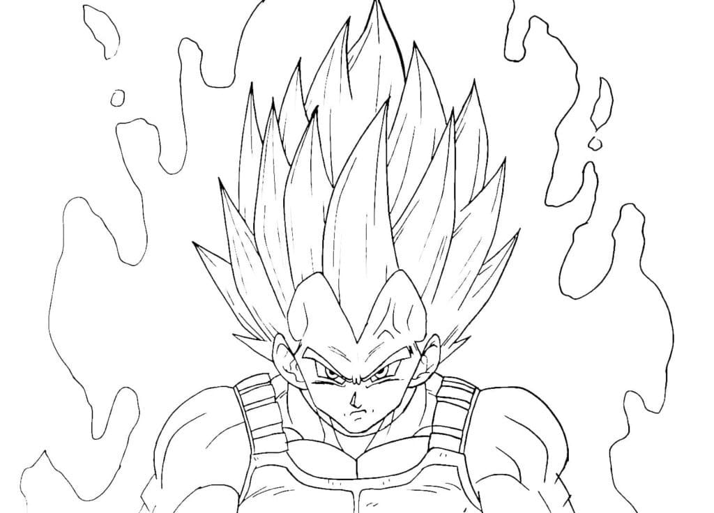 Dibujar Vegeta 5 para colorir