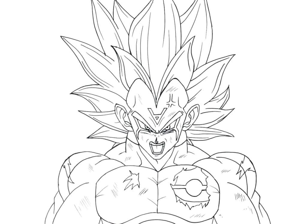 Dibujar Vegeta básico para colorir
