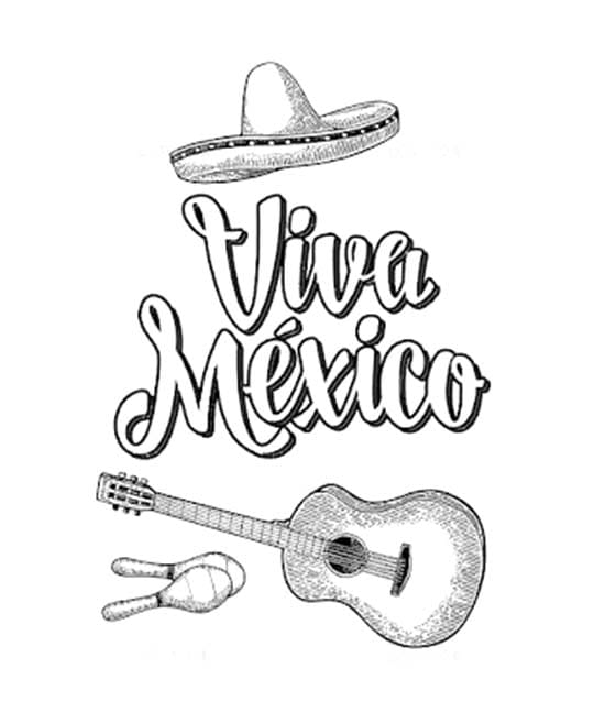 Dibujos de Dibujar Viva Mexico gratis para colorear