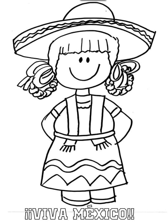 Dibujos de Dibujar Viva Mexico gratis para niños para colorear