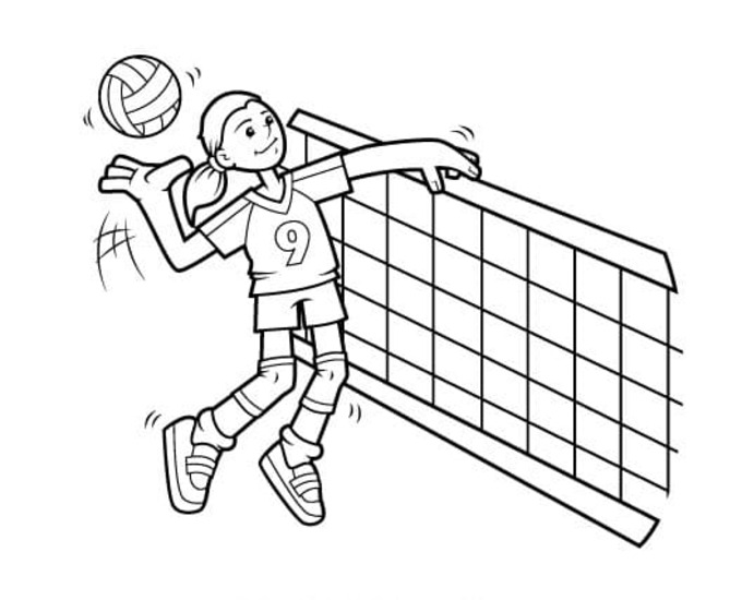 Dibujos de Dibujar Voleibol 2 para colorear