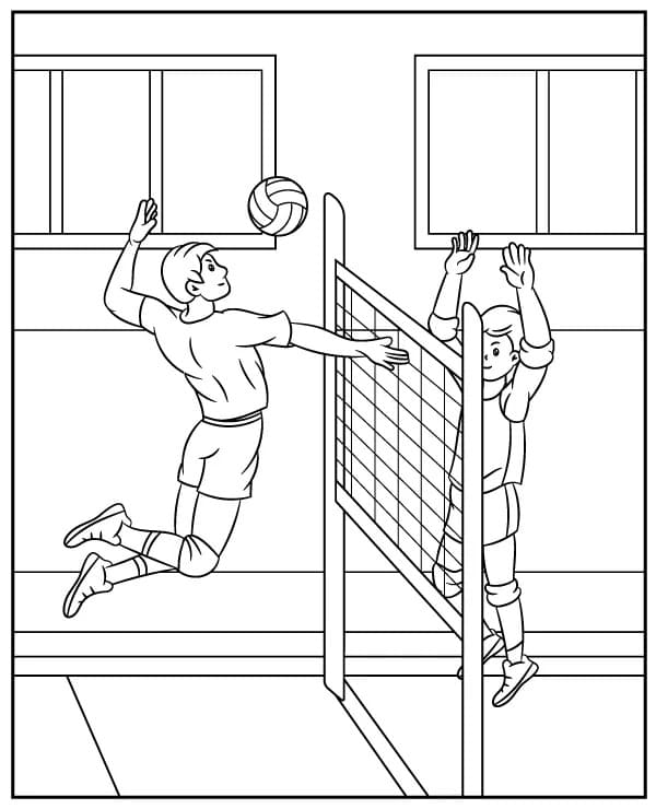 Dibujos de Dibujar Voleibol 6 para colorear