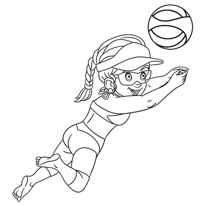 Dibujos de Dibujar Voleibol gratis para colorear