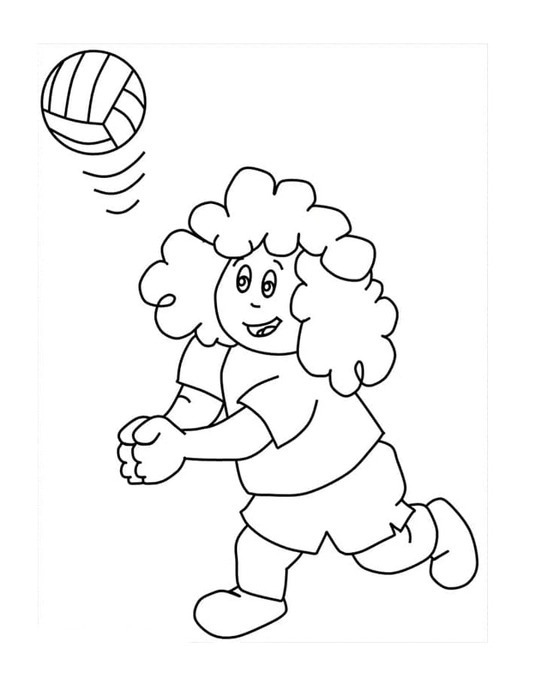 Dibujos de Dibujar Voleibol Gratis para niños para colorear