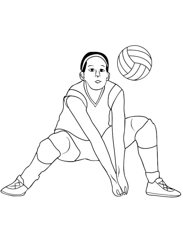 Dibujos de Dibujar Voleibol imprimible gratis para colorear