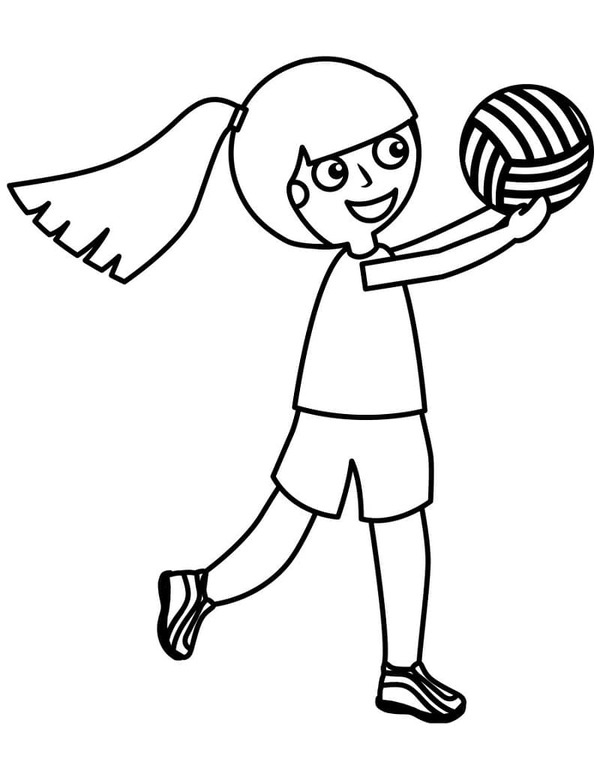 Dibujos de Dibujar Voleibol imprimible para colorear