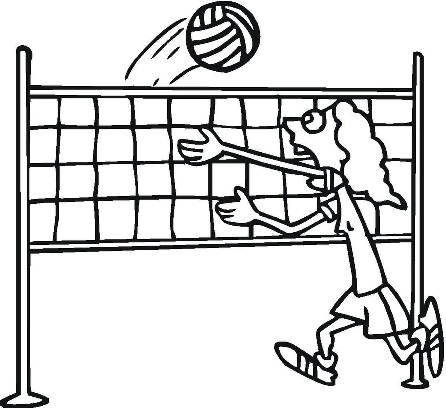 Dibujos de Dibujar Voleibol Imprimible para niños para colorear