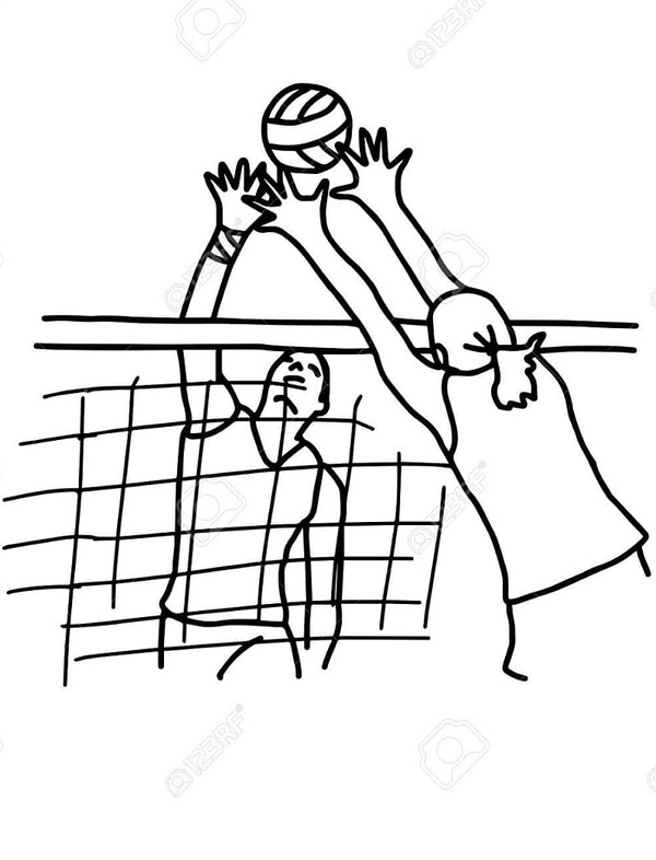 Dibujos de Dibujar Voleibol sencillo para colorear