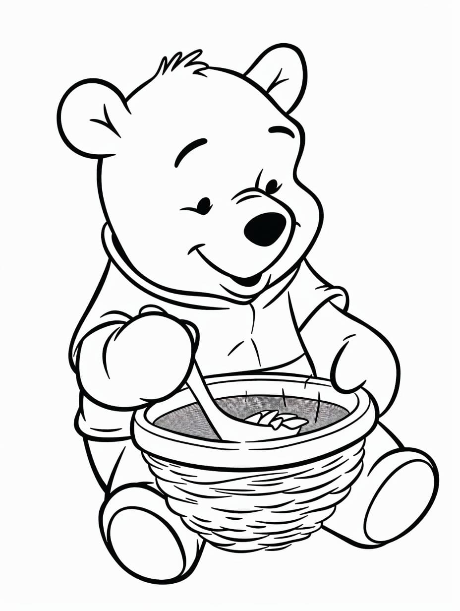 Dibujos de Dibujar Winnie Pooh gratis para colorear