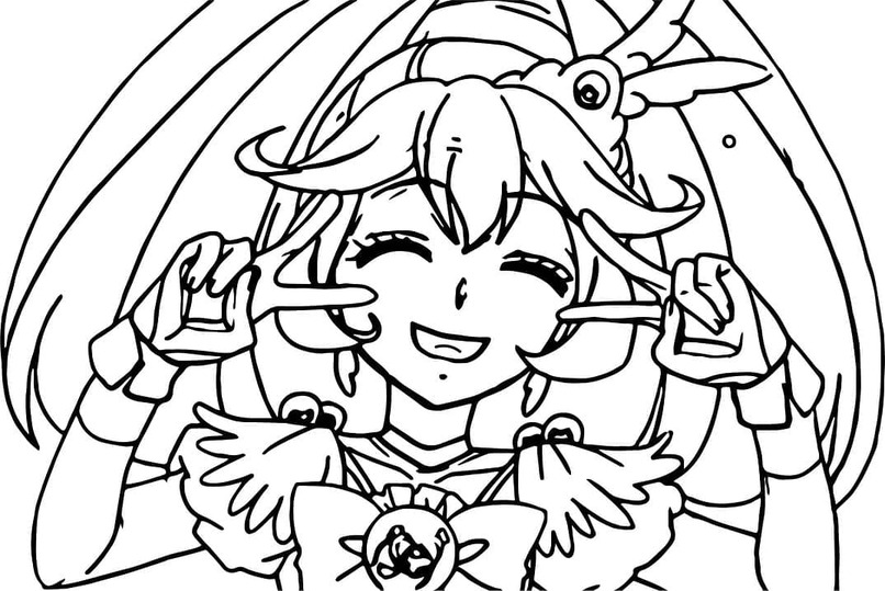 Dibujos de Dibujar Yayoi Kise en Glitter Force para colorear