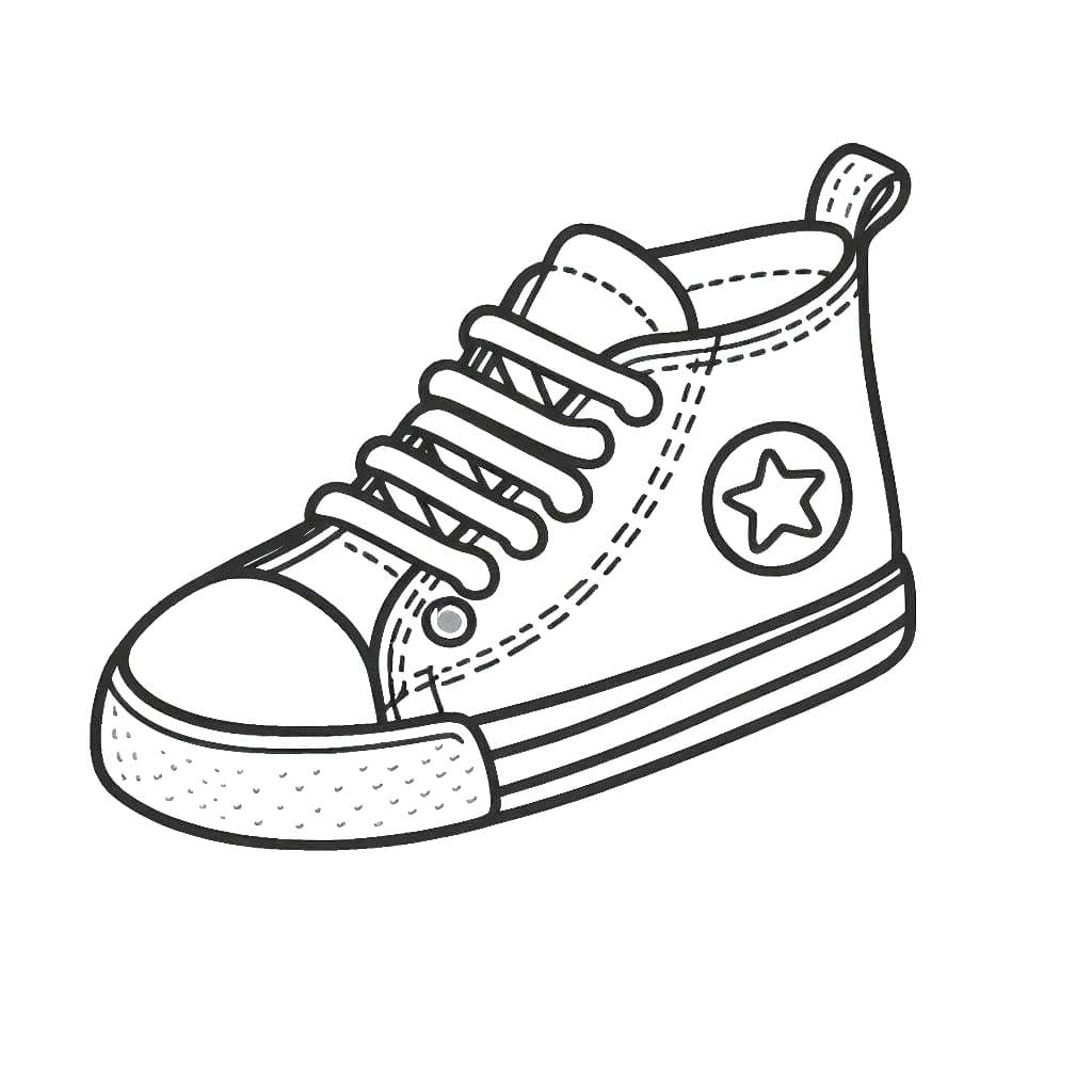 Dibujar Zapatilla básica para colorir