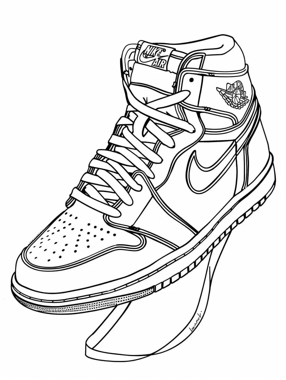 Dibujar Zapatilla para colorir
