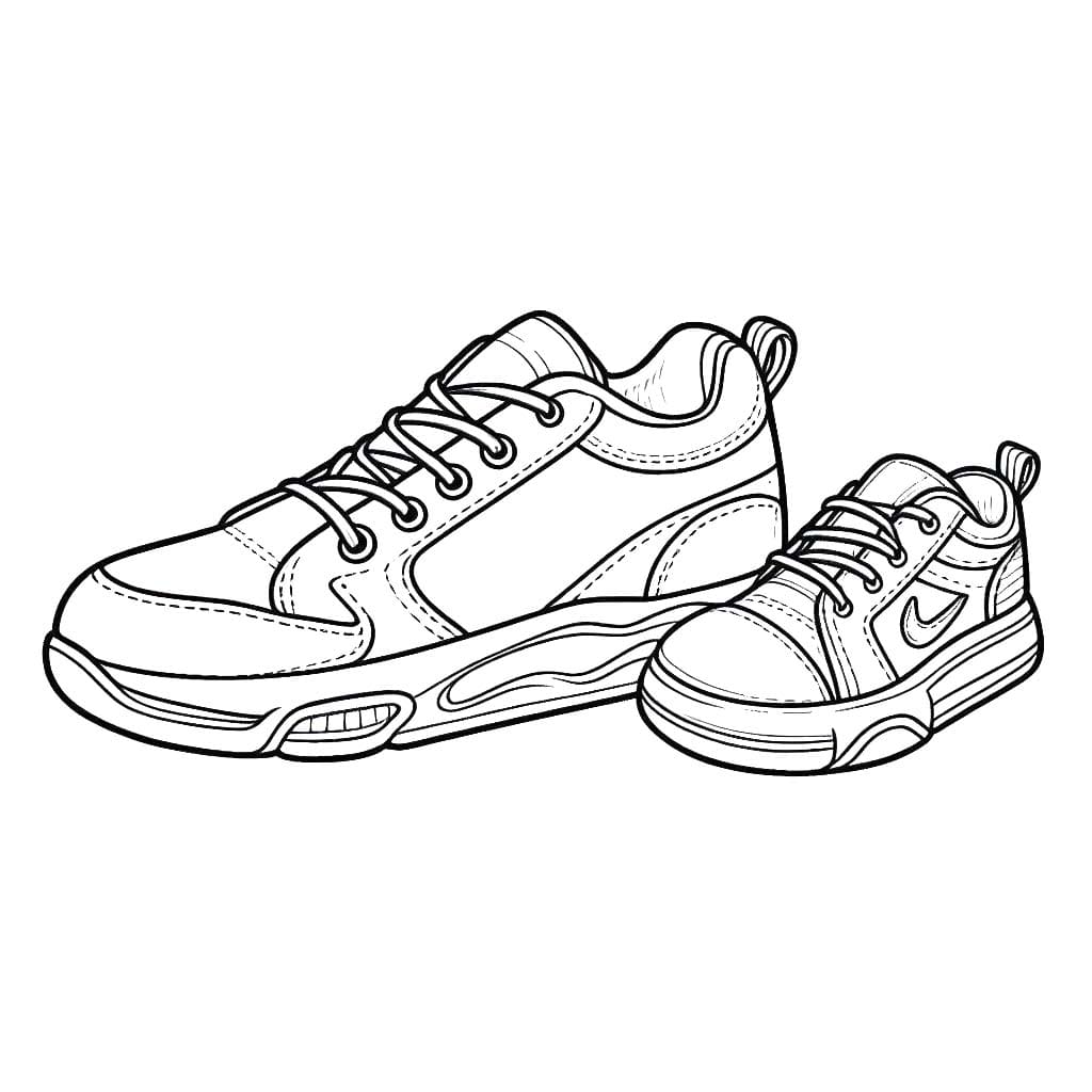 Dibujar Zapatilla sencillo para colorir