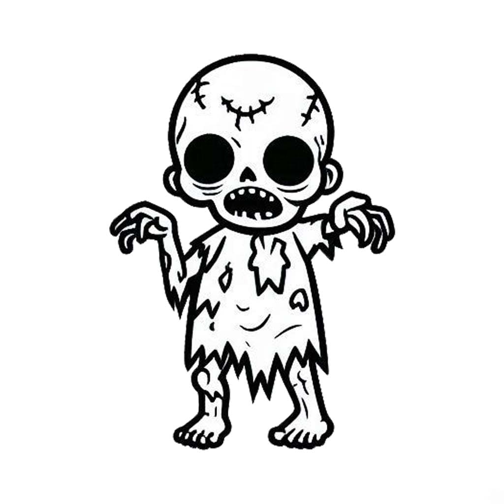 Dibujos de Dibujar Zombi 2 para colorear