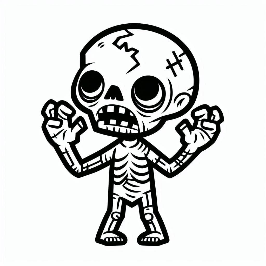 Dibujos de Dibujar Zombi 6 para colorear