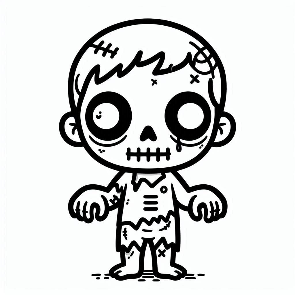 Dibujos de Dibujar Zombi gratis para colorear