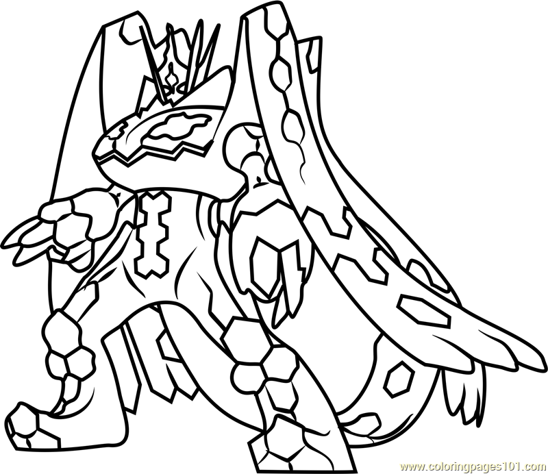 Dibujos de Dibujar Zygarde Forma Completa para colorear