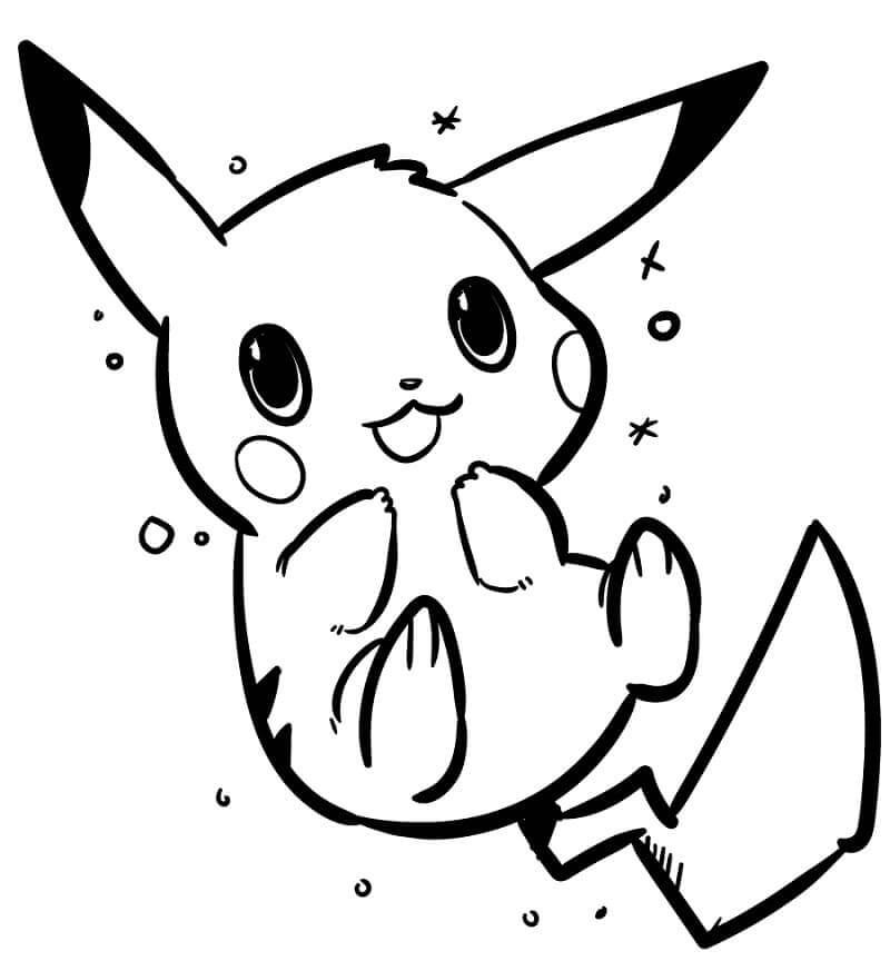 Dibujo Bebé Pikachu para colorir