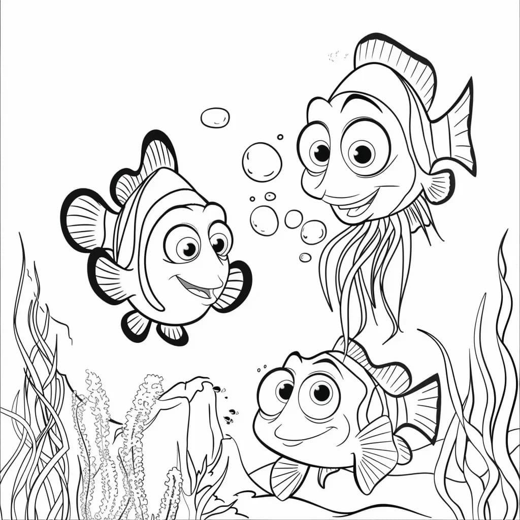 Dibujo Buscando a Nemo imprimible para colorir