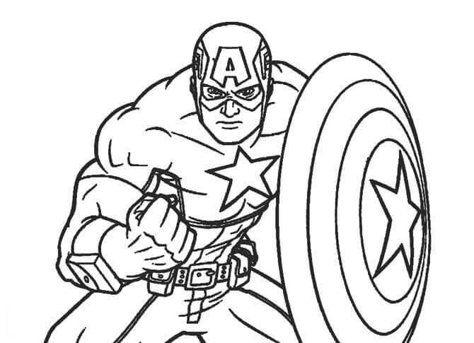 Dibujo Capitán América para colorir