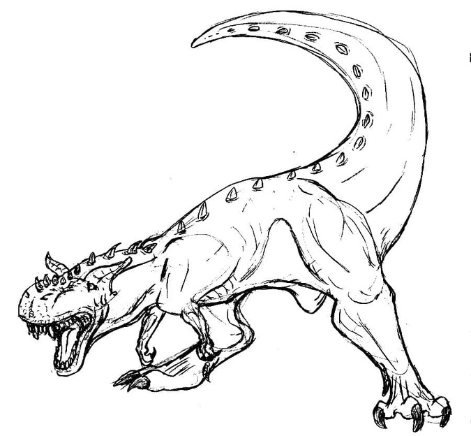 Dibujos de Dibujo Carnotaurus imprimible para colorear