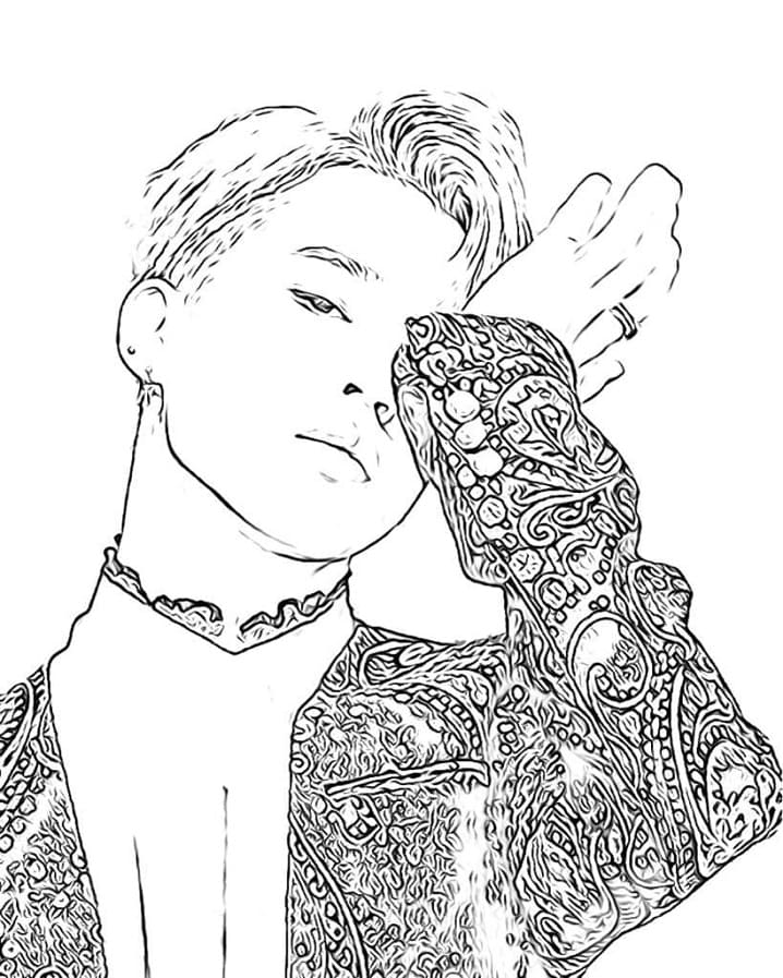 Dibujos de Dibujo de BTS para colorear