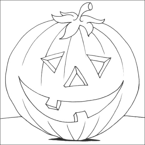 Dibujos de Dibujo de calabaza de Halloween para colorear