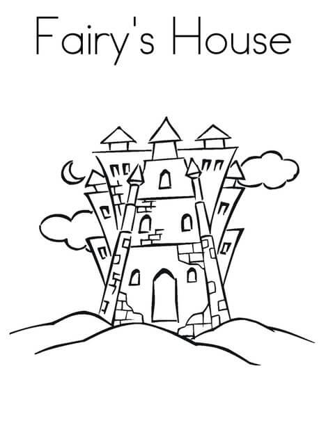 Dibujo de Casa de Hadas para colorir