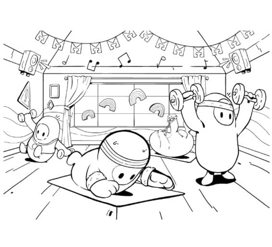 Dibujos de Dibujo de Fall Guys para colorear