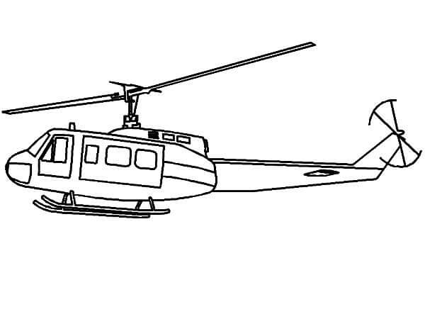 Dibujos de Dibujo de Helicóptero Militar para colorear