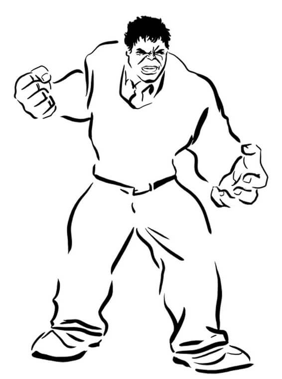 Dibujos de Dibujo de Hulk para colorear