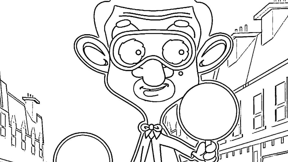 Dibujo de Mr Bean para colorir