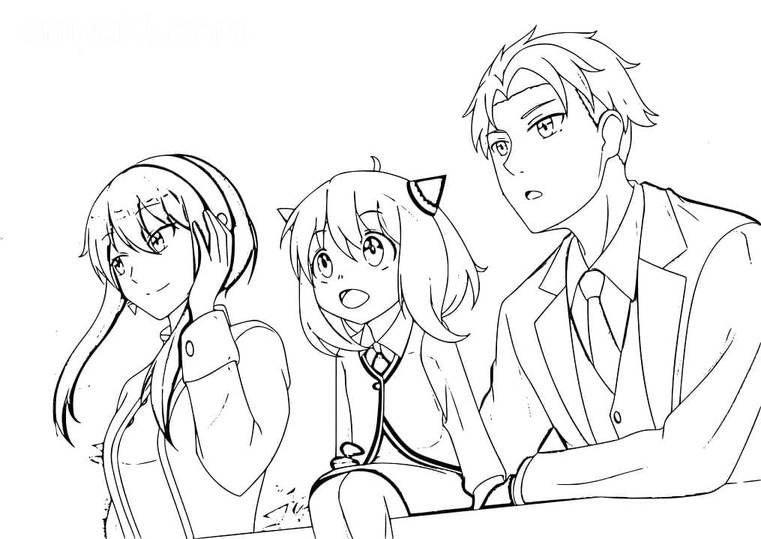 Dibujos de Dibujo de Spy x Family para colorear