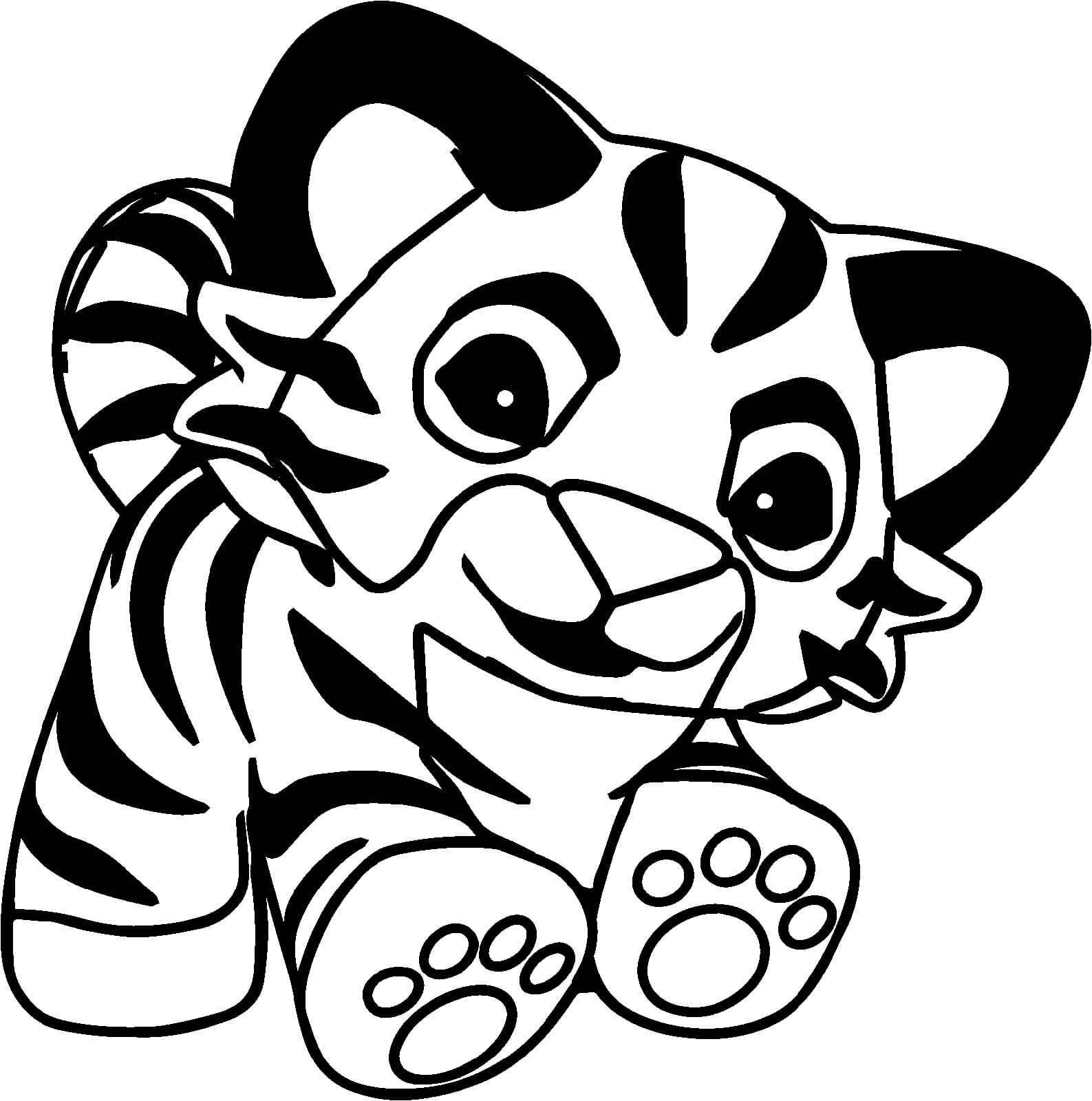 Dibujos de Dibujo de Tigre para colorear